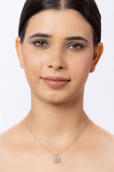 Fine Leaf Clover Magnet Pendant Necklace