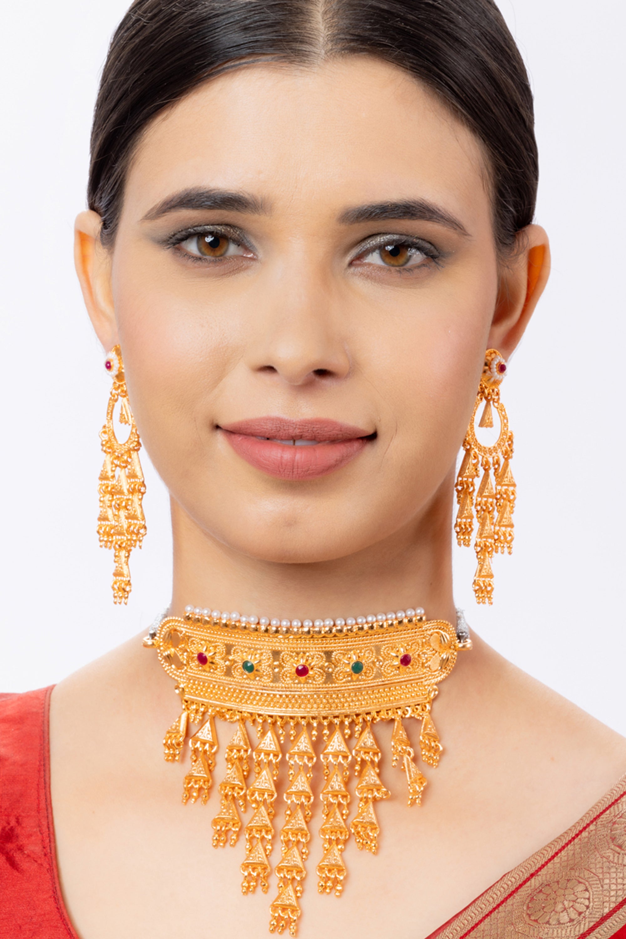 Gold Plated Gold Har Set Design With Price Saji Gold Plated Haar