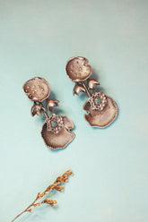 Unique Half-Shell Oxidised Earrings