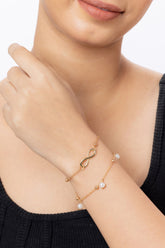 Stylish Infinity Gold Plated Bracelet