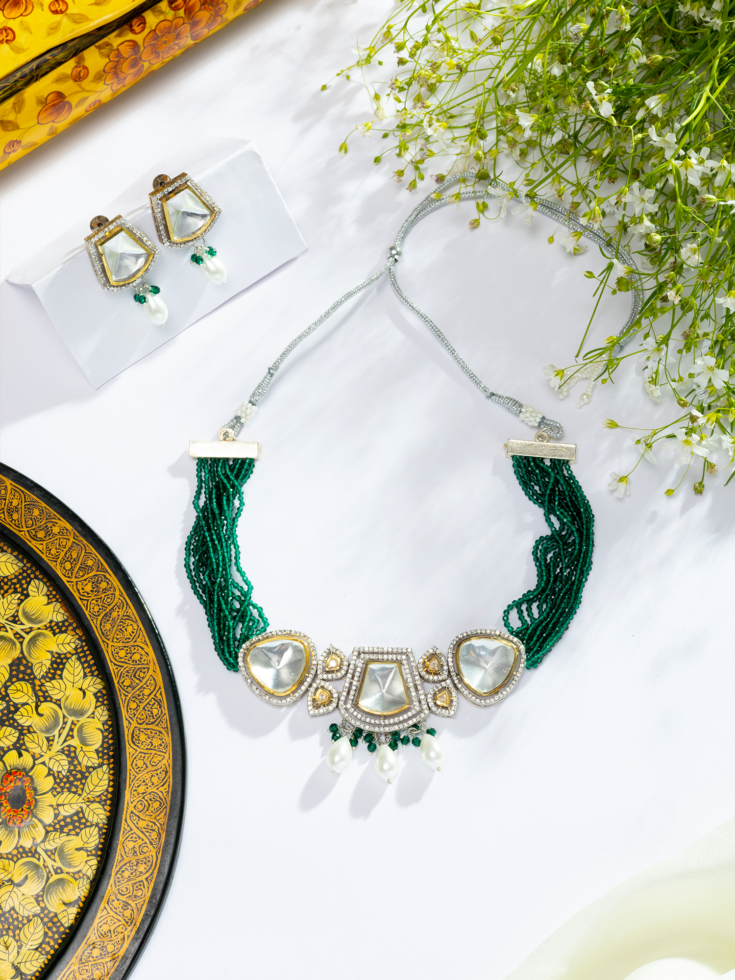 Choker Necklace and Earring Set