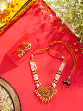 Emerald and Pearl 24K Gold Plated Necklace