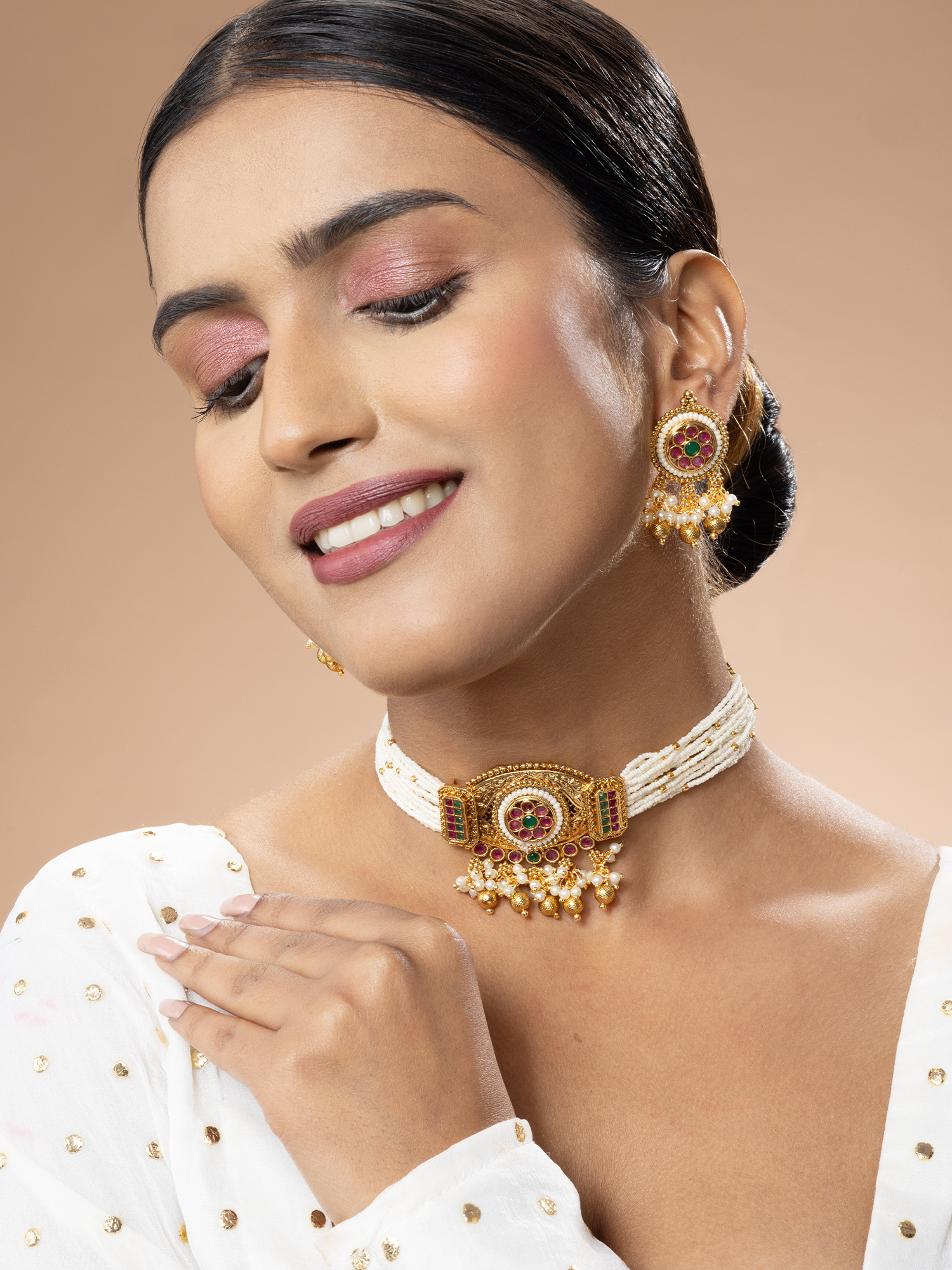 Traditional 24K Gold Plated Choker Necklace