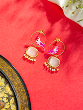 Pink Bird Design Earrings