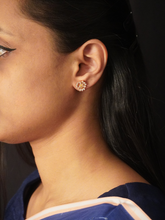 Gold Plated White Zircon Earrings