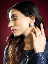 Purple Ball Stud Earrings