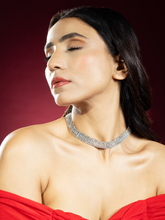 Rhodium Plated White Zircon Necklace