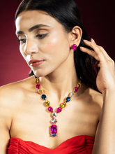 Gold-plated Multi-Colour Stone Necklace