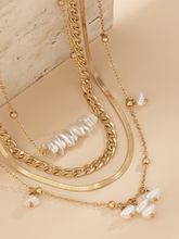 24K Gold-Plated Multi-Layered Chain Necklace