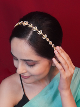 Gold-Plated Kundan and Green Stone Matha Patti