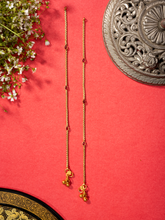 24K Gold-Plated Antique Ruby Anklet