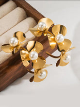 Demi-Fine Gold Plated Pearl Hoop Earrings