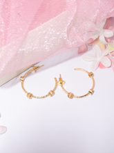 18k Gold-Plated Hydro Green Hoop Earrings