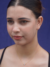 Classy Gold Plated CZ Solitaire Pendant Chain