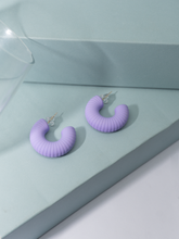 Fancy Purple Hoop Earring