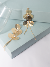 Demi-Fine Gold Plated Floral CZ Design Earrings