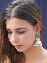 Ethnic Oxidised Long Bell Design Jhumki Earring