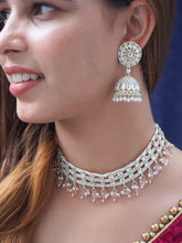 18k Gold Plated Purple Kundan Water Drop Jewelry Set