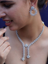 Classy American Diamond Floral Design Jewelry Set