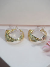 Chic Gold-Plated Twisted Hoop Earrings