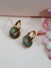 Vibrant Gold-Plated Multicolor Hoop Earrings