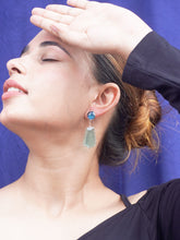 Designer Turquoise Blue Crystal Drop Earring