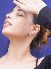 Stylish Silver-Plated U-Shaped Hoop Earrings