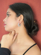 Stunning Silver Rhodium-Plated White American Diamond Hoop Earring