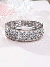 Openable Party Wear AD Black Polish Bracelet