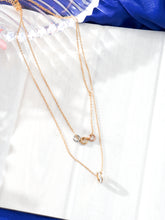 24k Gold Plated Double Layer Rose Gold and Silver Designer Pendant Chain