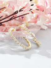 Gold Plated American Diamond Hoop Earring