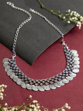 Mystic Bloom Oxidized Silver Necklace