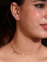 Anti-Tarnish Stainless Steel Bow Choker Necklace