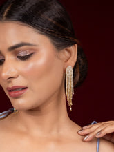 Sparkly Rhinestone Tassel Earrings