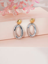 Stylish Gold and Silver Long Dangler Earrings