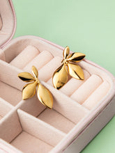 24K Gold Plated Petal Design Earrings
