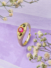 Pink Stone Star Design Elegant Ring