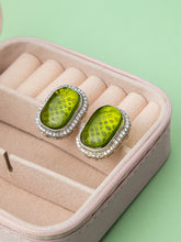 Lime Radiance American Diamond Stud Earrings