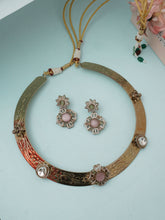 Designer Gold-Plated Antique Kundan Jewelry Set with Multi-Color Stones