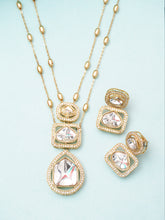 Exquisite 24K Gold-Plated Kundan & Beads Jewelry Set