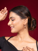 Fancy Brown Crystal Hanging Earrings