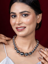 Elegant Silver Plated Round Ball Bead Necklace