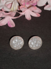 Elegant Round White Faux Pearl Stud Earrings