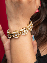 22K Gold Plated Kundan Pearl Bracelet