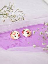 24K Gold Plated Floral Round Designer Stud Earrings