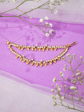 24K Gold Plated Double Layered Pearl Ear Chain