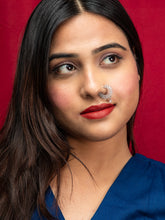 Rhodium Plated American Diamond Modern Nath Nose Ring