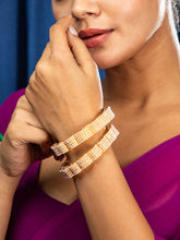 Pearl Elegance 24K Gold Plated Kada Set