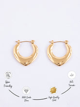Golden HeartLoop Statement Earrings
