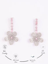 Blossom Sparkle Pink and White AD Earrings
